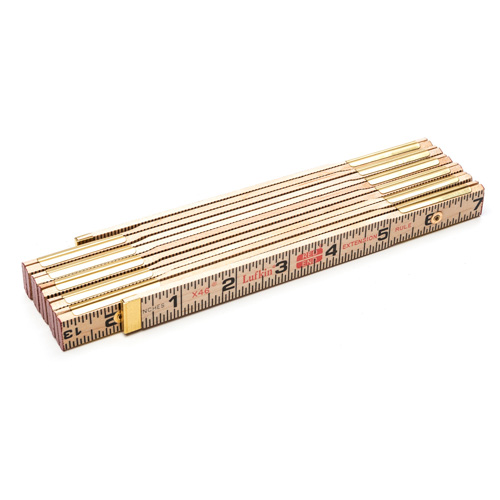 Folding Rule, 6' L, Wood, 1/16" Graduations Distribution Industrielle GC