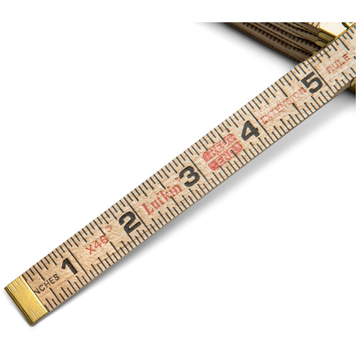 Folding Rule, 6' L, Wood, 1/16" Graduations Distribution Industrielle GC
