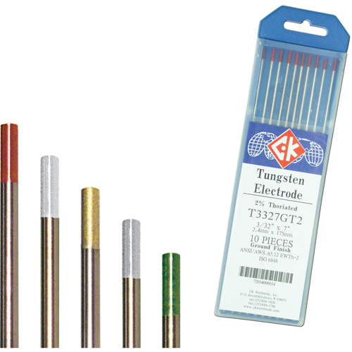 &eacute;lectrodes de tungst&egrave;ne, 0,020" dia. x 7" lo Distribution Industrielle GC