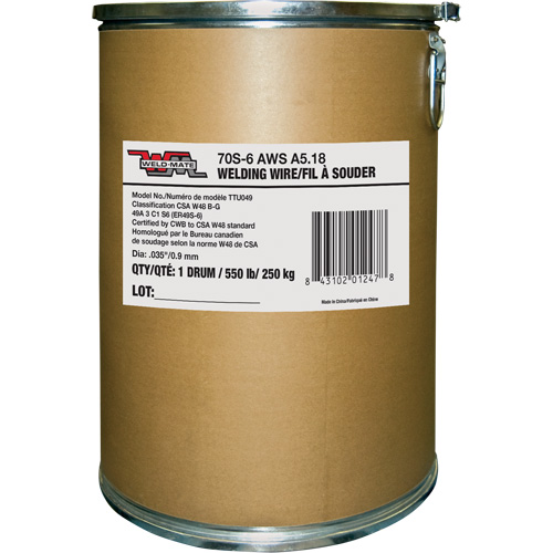 ER70S6 Welding Wire, Carbon Steel, 0.035" Diameter Distribution Industrielle GC
