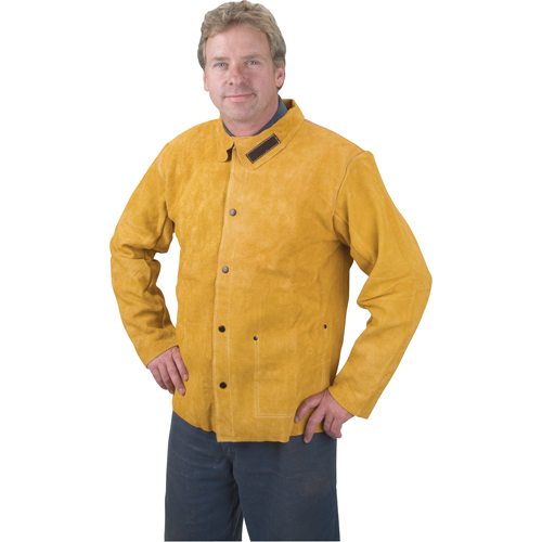 Welding Jacket, Leather, Medium, Golden Brown Distribution Industrielle GC