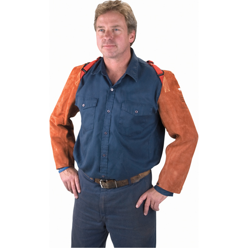 Leather Sleeves, 23" L, Lava Brown Distribution Industrielle GC