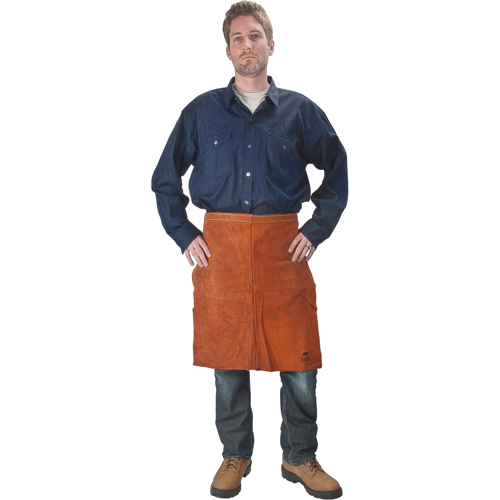 Leather Apron, Waist, 24" L, Lava Brown Distribution Industrielle GC