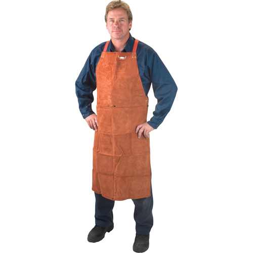 Leather Apron, Bib, 36" L, Lava Brown Distribution Industrielle GC