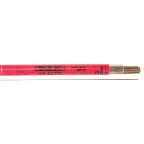36" Cut Length TIG Rods, 1/16", Silicone Bronze Distribution Industrielle GC