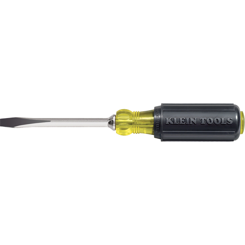 Tournevis industriels fendu &agrave; pointe en losange, 1/4", 8-11/32" lo, Prise Coussin&eacute;e Distribution Industrielle GC