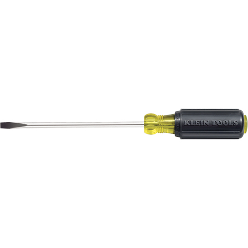 Tournevis d'&eacute;b&eacute;niste pointe plate, Tige de 1/4", Ronde, 10-11/32" lo, Prise en Coussin&eacute;e Distribution Industrielle GC