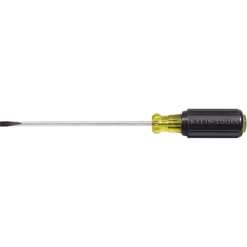 Tournevis d'&eacute;b&eacute;niste pointe plate, Tige de 3/16", Ronde, 9-3/4" lo, Prise en Coussin&eacute;e Distribution Industrielle GC