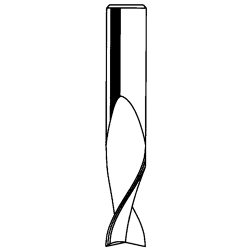 Up Spiral Router Bit, 1/8" Dia., 1/2" Carbide Height, 2" L, 1/4" Shank Distribution Industrielle GC