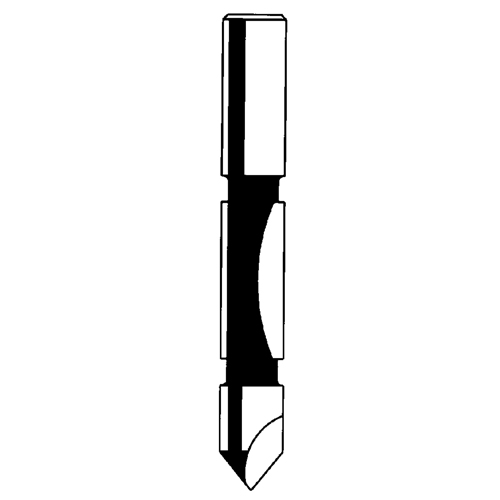 Router Bit - Panel Pilot Bit, 1/4" Dia., 3/4" H, 2-1/4" L, 1/4" Shank Distribution Industrielle GC