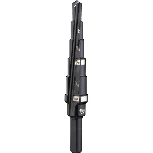 Foret &eacute;tag&eacute; no 2, 3/16" - 1/2", Incr&eacute;ments de 1/16", Acier rapide Distribution Industrielle GC