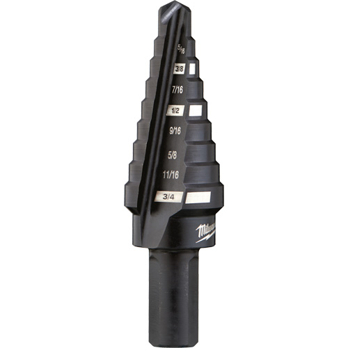 Foret &eacute;tag&eacute; no 3, 1/4" - 3/4", Incr&eacute;ments de 1/16", Acier rapide Distribution Industrielle GC