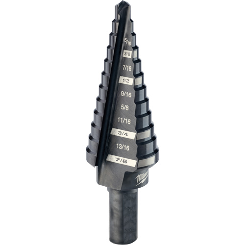 #4 Step Drill Bit, 3/16" - 7/8" , 1/16" Increments, High Speed Steel Distribution Industrielle GC