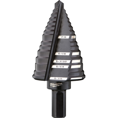 #12 Step Drill Bit, 7/8" - 1-3/8" , High Speed Steel Distribution Industrielle GC