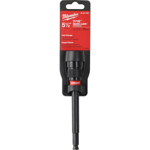 Quik-Lok Impact Drill Bit Extension, 7/16" Max. Diameter, 5-1/2" Length, 7/16" Shank Distribution Industrielle GC