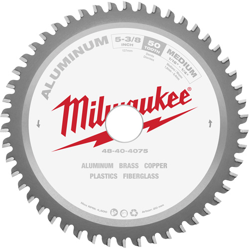 Lame de scie circulaire, 5-3/8", 50 dents, Pour Non ferreux Distribution Industrielle GC
