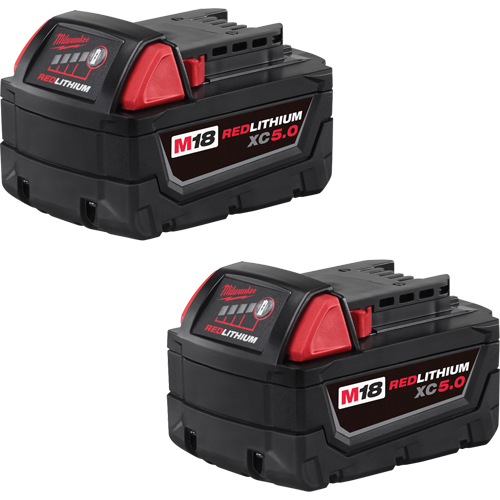 Ensemble de blocs-piles M18 Redlithium, Lithium-ion, 18 V, 5,0 A Distribution Industrielle GC