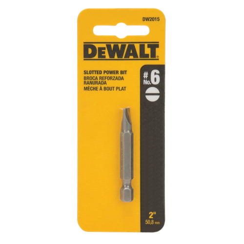 Embout de tournevis, Fente, Embout #6, Prise 1/4", Longueur 2" Distribution Industrielle GC