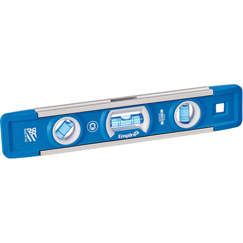 Niveau torpille True Blue, 9" lo, Aluminium, 3 fioles, Magn&eacute;tique Distribution Industrielle GC