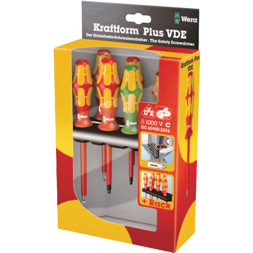 160 i / 168 i /6 VDE Insulated Screwdriver Set, 1000 V, 6 Pcs Distribution Industrielle GC