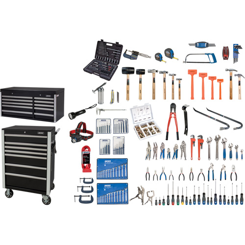Ensemble d'outils ultime avec coffre en acier et chariot, 358 morcea Distribution Industrielle GC