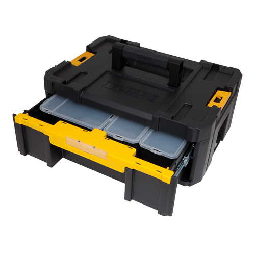 Coffre &agrave; outils avec tiroir simple profond TSTAK III, 16-3/4" x 12-1/4" x 6-7/8'', Noir Distribution Industrielle GC