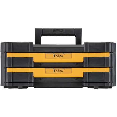 Coffre &agrave; outils avec tiroirs doubles peu profonds TSTAK IV, 16-1/4" x 12-1/4" x 6-3/8", Noir Distribution Industrielle GC