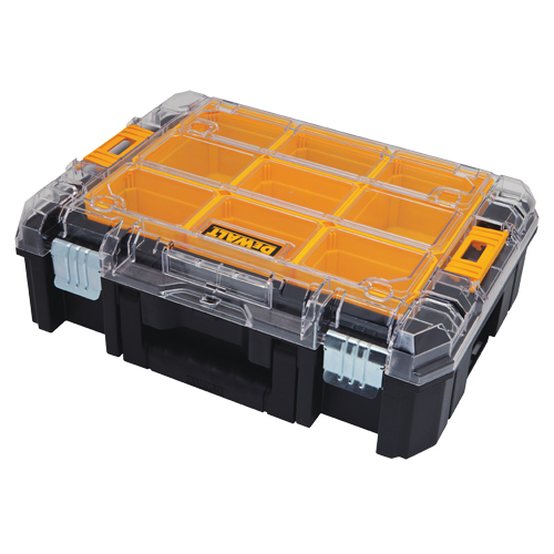 Organisateur avec couvercle transparent TSTAK V, 17-1/4" x 13" x 6", Noir Distribution Industrielle GC