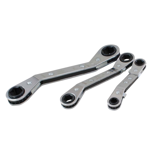 Offset Wrench Set, Ratcheting Box, 3 Pieces, Metric Distribution Industrielle GC