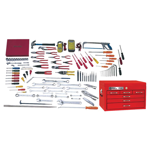 Electricians Master Set With Top Chest, 114 Pieces Distribution Industrielle GC