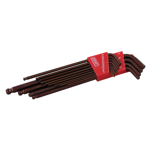 Extra Long Arm Ball Hex Key Set, 13 Pcs., Imperial Distribution Industrielle GC