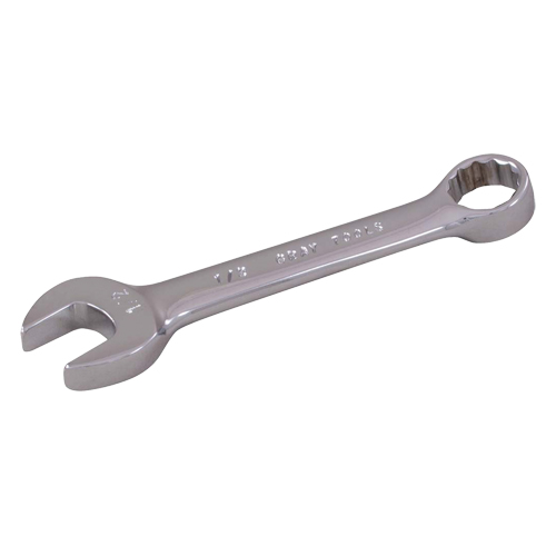 Cl&eacute; mixte courte, 12 pans, 1/4", Fini Chrome Distribution Industrielle GC