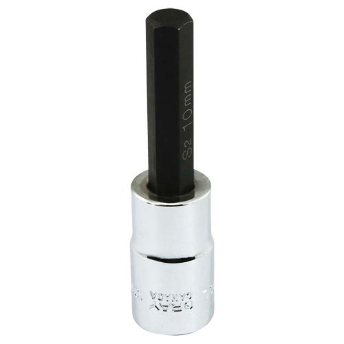 Bit Socket, Hex, 10 mm x 81 mm L, 1/2" Square Drive Drive Distribution Industrielle GC