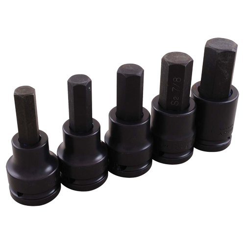 Jeu de douilles pour cl&eacute; &agrave; chocs, Hexagonale, Prise 3/4", 5 mrcx Distribution Industrielle GC