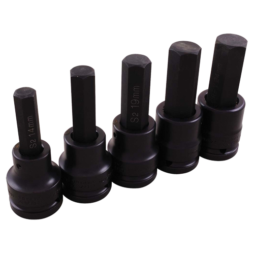 Jeu de douilles pour cl&eacute; &agrave; chocs, Hexagonale, Prise 3/4", 5 mrcx Distribution Industrielle GC