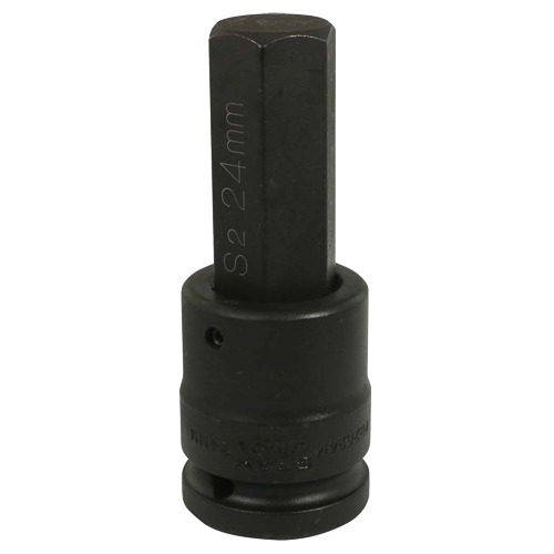Bit Impact Socket, Hex, 24 mm x 3/4" Drive Distribution Industrielle GC