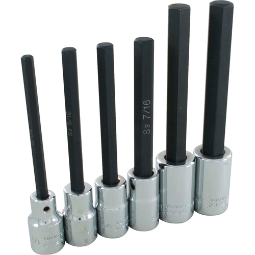 Hex Head Socket Set, Hex, 1/2" Drive, 6 Pcs Distribution Industrielle GC