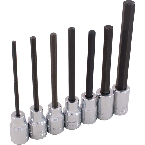 Hex Head Socket Set, Hex, 3/8" Drive, 7 Pcs Distribution Industrielle GC