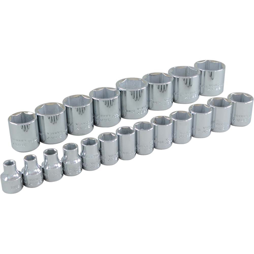 Socket Set, 21 Pcs, 3/8" Drive Size Distribution Industrielle GC