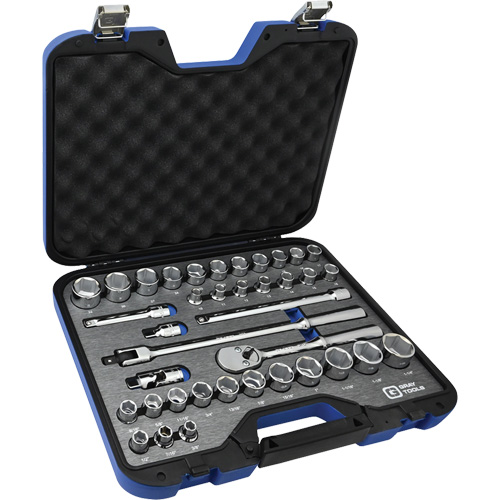 SAE & Metric Socket & Attachments Set, 38 Pcs, 1/2" Drive Size Distribution Industrielle GC