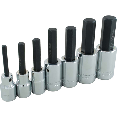 Hex Head Socket Set, Hex, 1/2" Drive, 7 Pcs Distribution Industrielle GC