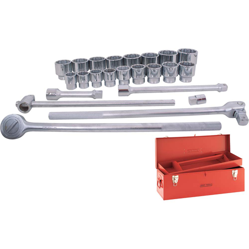 Socket & Attachment Set, 24 Pcs, 1" Drive Size Distribution Industrielle GC