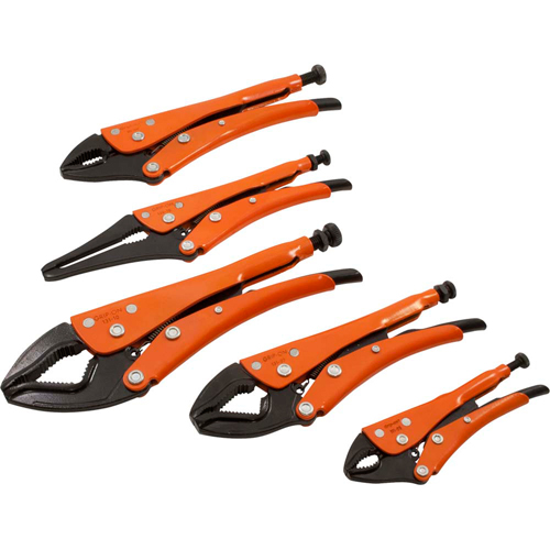 Locking Plier Set, 5 Pieces Distribution Industrielle GC