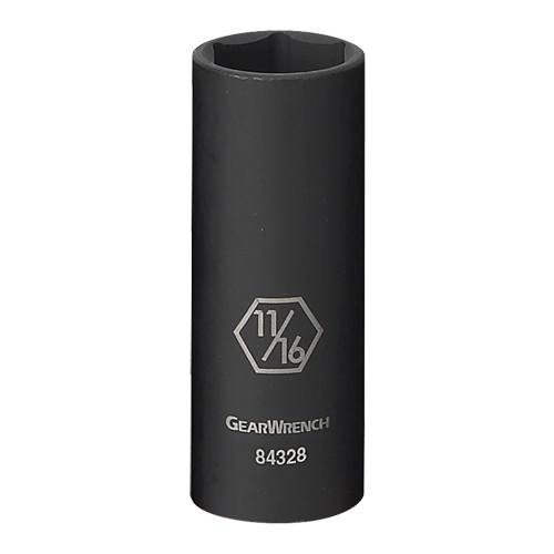 Socket, Impact, 9/16", 3/8" Drive, 6 Points, Deep Distribution Industrielle GC