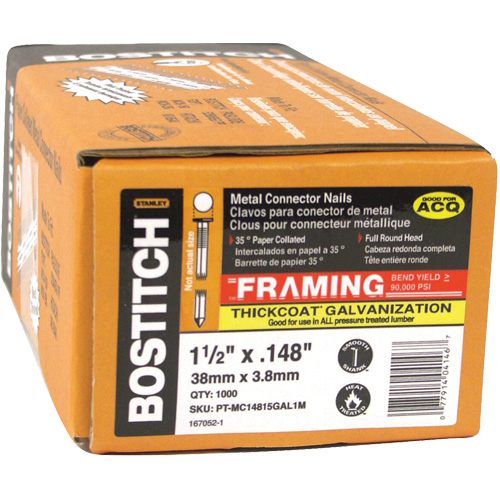 Clous en angle &agrave; 35° Strapshot pour connecteur de charpente Distribution Industrielle GC