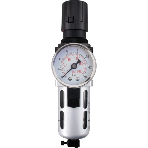 Modular Air Filter/Regulator (Gauge Included), 1/4" NPT, 145 PSI, 0.3 fl. oz. Capacity Distribution Industrielle GC