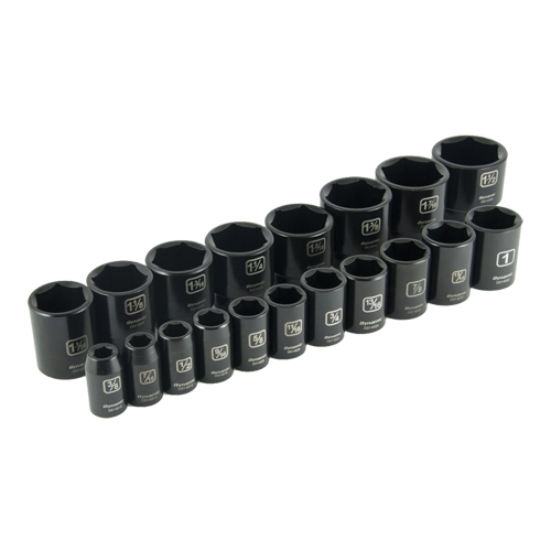Jeu de douilles SAE, 19 Mcx, Chocs, Prise de 1/2" Distribution Industrielle GC