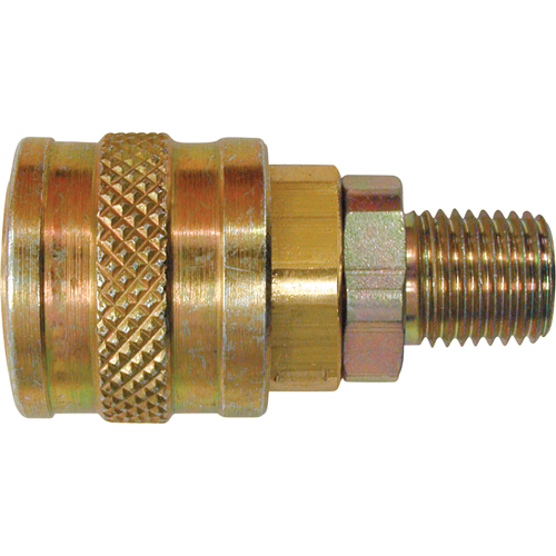 Raccords rapides - 1/4" industriel, &agrave; soupape/1 voie - Raccords automatiques, Laiton Distribution Industrielle GC