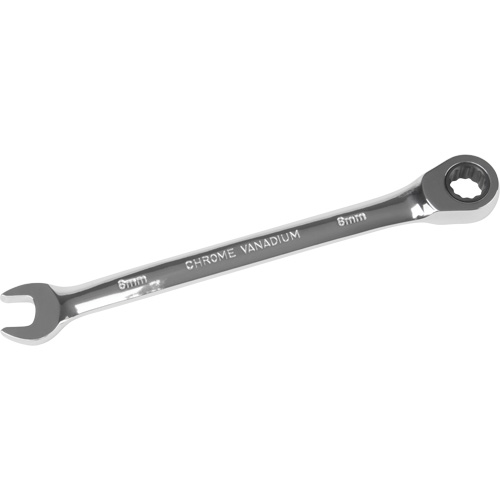 Metric Ratcheting Combination Wrench, 12 Point, 8 mm, Chrome Finish Distribution Industrielle GC