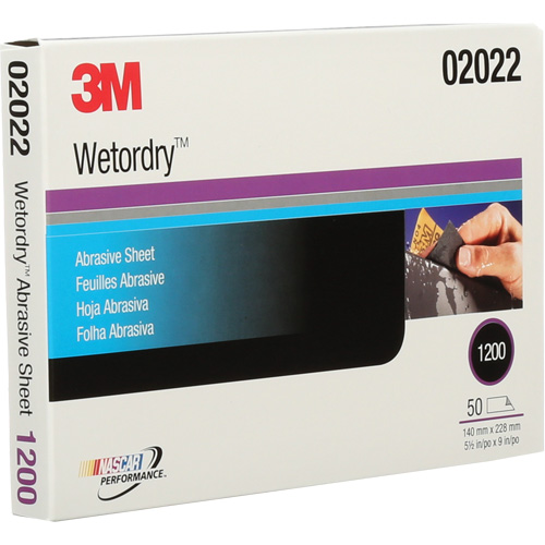Feuille abrasive Wetordry 401Q, 5-1/2" x 9", Grain Fin, Carbure de silicium Distribution Industrielle GC
